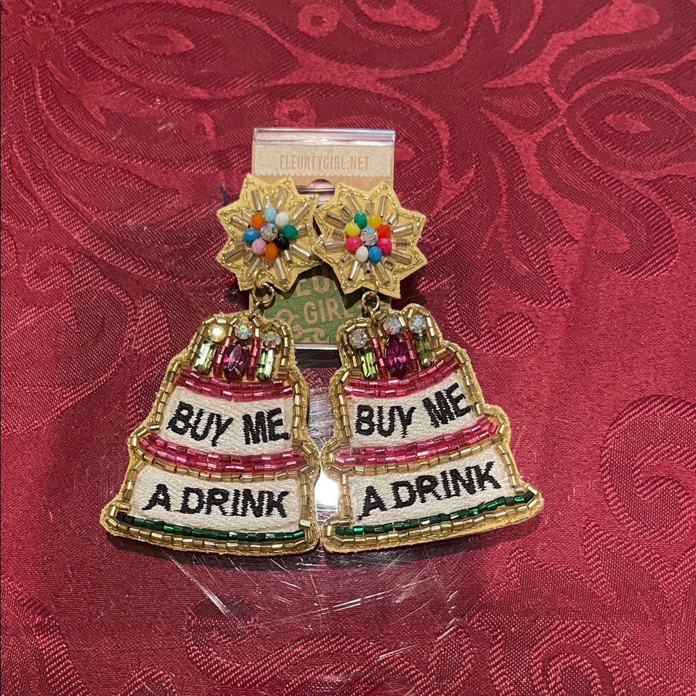 Colorful Beaded Birthday Statement Earrings